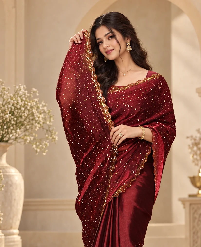 জিমিচু ফেব্রিক প্রিমিয়াম শাড়ি